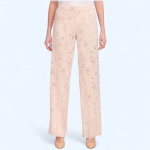 Calvin Klein ✧ Pink Floral Satin Wide-Leg Pants